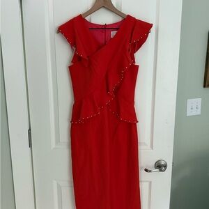 Forever Unique Vibrant Red Midi Dress